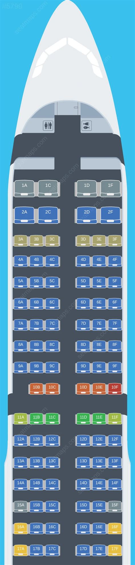 Seat Map Ratings Of Spirit Airlines Airbus A321