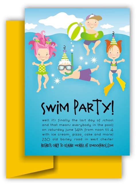 Pool Party Invitation Template Free