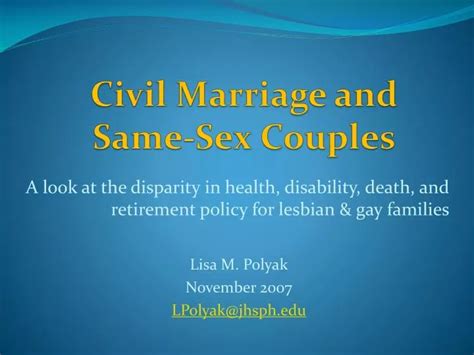 Ppt Civil Marriage And Same Sex Couples Powerpoint Presentation Free Download Id 4255743