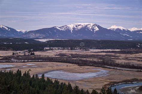 Early Spring Morning At Columbia River Valleynear Radium Hot Springs