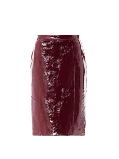 Laminated Leather Skirt Burberry Prorsum Matchesfashioncom