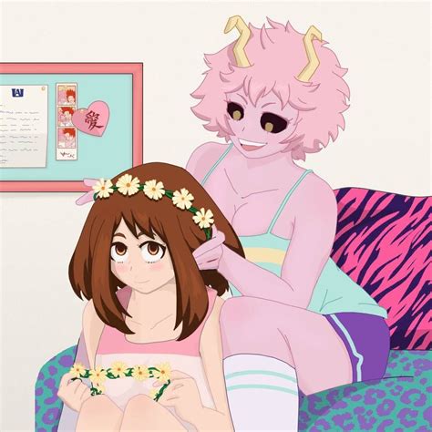Mina And Ochako Yuri Manga Personagens De Anime Ochako Uraraka