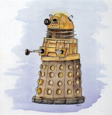 Items Similar To Dalek Watercolor Doctor Who Fan Art Print Of Original