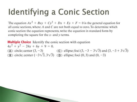 Identifying Conic Sections