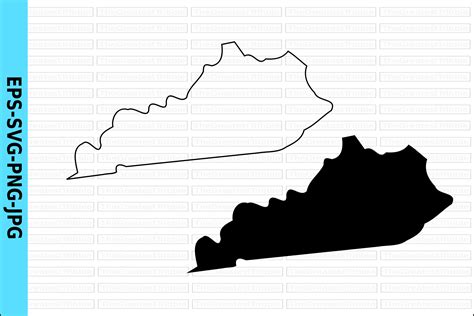 Kentucky Outline Silhouette Gráfico Por Tgt Designs · Creative Fabrica