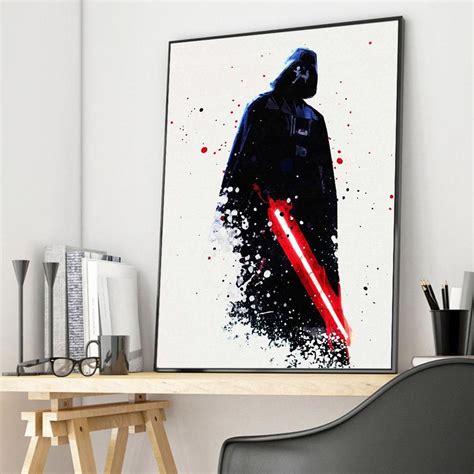 Watercolor Darth Vader Star Wars Canvas Posters Movie Prints Wall Art