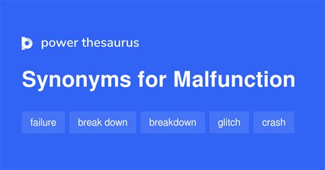 Malfunction Synonyms 765 Words And Phrases For Malfunction