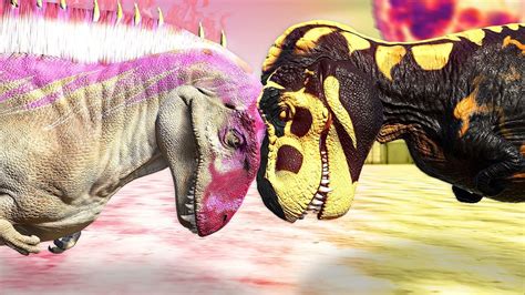 Black T Rex Vs Alpha Acro Tyrannosaurus Rex Vs Acrocanthosaurus Jurassic World Dinosaur