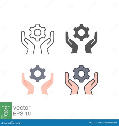 Skill Ability Icon Skilled Employee Stock Vector Illustration Of