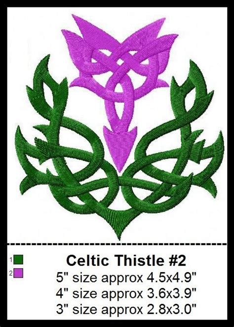 Celtic Thistle 2 Jens Celtic Embroidery Designs Digitized