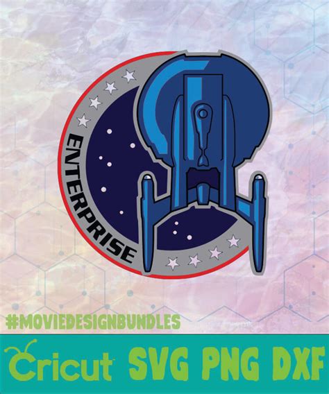 Enterprise Crew Patch Star Trek Logo Svg Png Dxf Movie Design Bundles