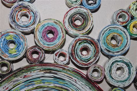 Rolled Paper Art Close Up Made From Magazine Pages Loved Making