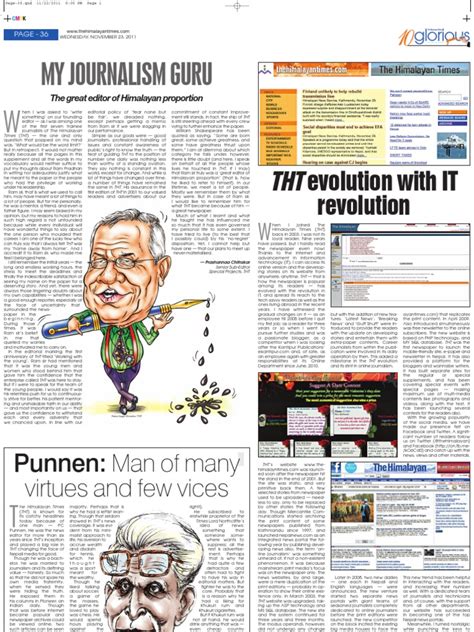 10 Glorious Years Of The Himalayan Times Pdf Newspapers Journalism