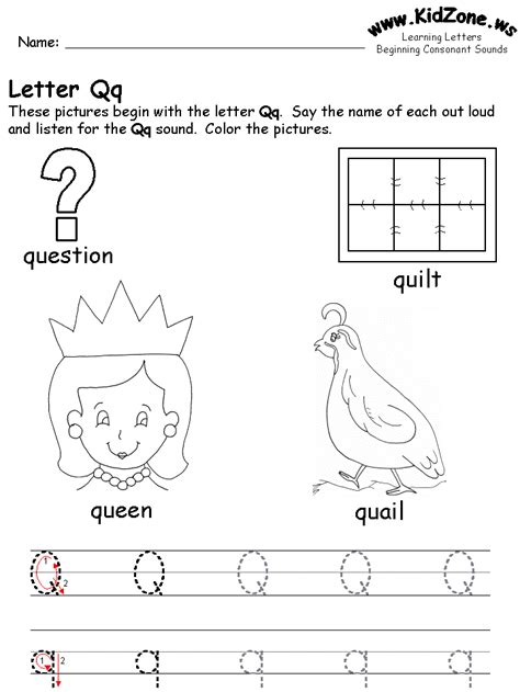 Words starting with q for scrabble and words with friends by wordtips. Letter Q Worksheets, Words that Begin with the Letter ...