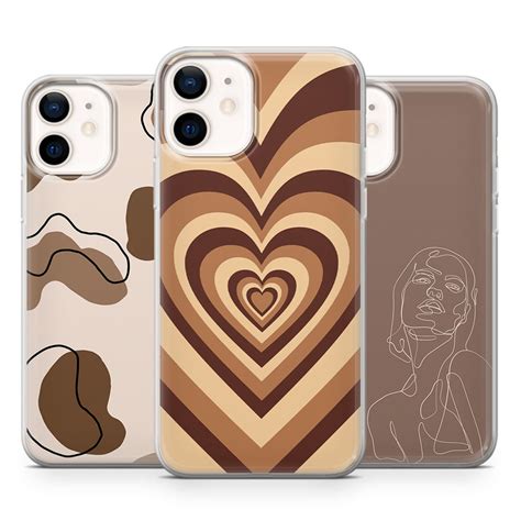 Brown Aesthetic Phone Covers Fits For Iphone 7 8 Xr 11 And Etsy