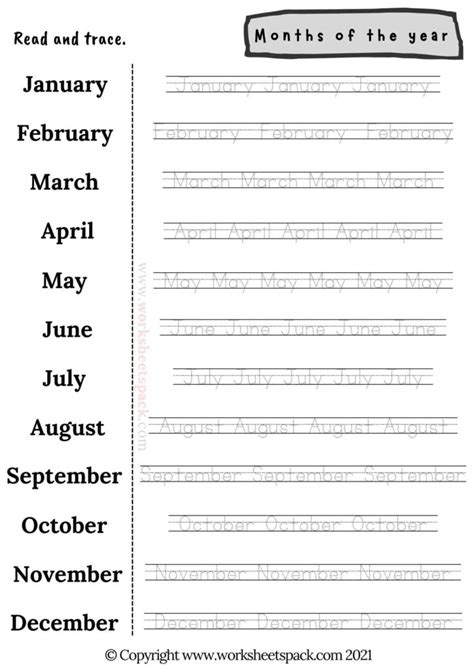 Months Of The Year Activities Pdf Worksheetspack