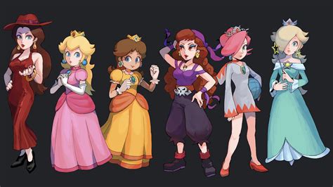 Princess Peach Rosalina Princess Daisy White Mage Pauline And 1 More Final Fantasy And 6