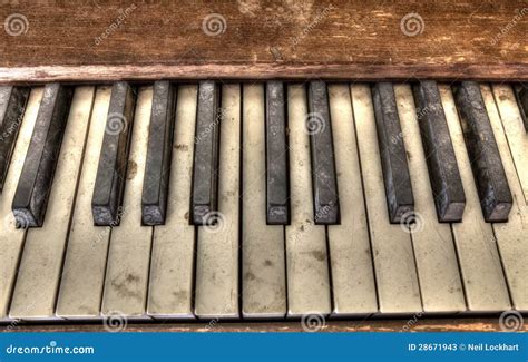 Old Piano Keys Stock Image Image Of Ivory Abandoned 28671943