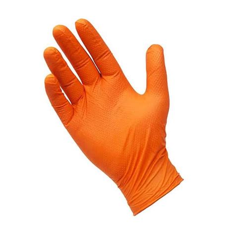 Unigloves Protect Orange Hd Diamond Grip Heavy Duty Disposable