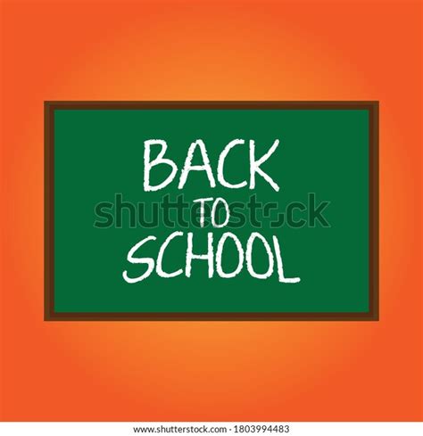 We Go Back School Poster Vector Stock Vector Royalty Free 1803994483