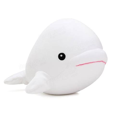 1pcs Cute Beluga White Whale Soft Animal Doll Ornament Stuffed Plush