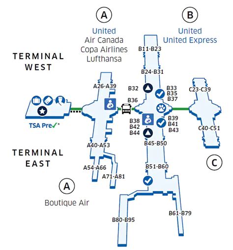 Denver Airport Terminal B Map