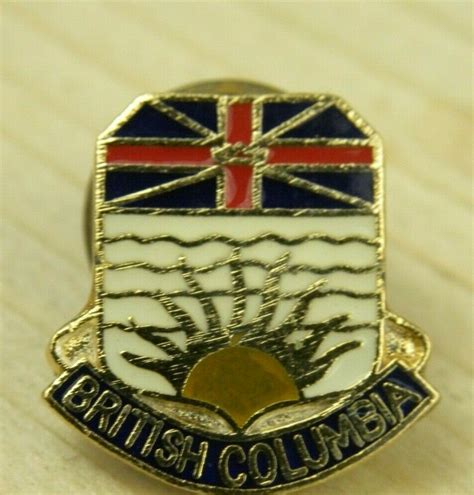 British Columbia Canada Flag Pin Travel Souvenir Enamel