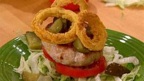 Inside Out Turkey Burgers With Smoky Oven O Rings Recipe Rachael
