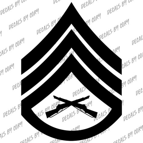 Usmc Marine Ranks Decal Sticker Sergeant Major Corporal Private First