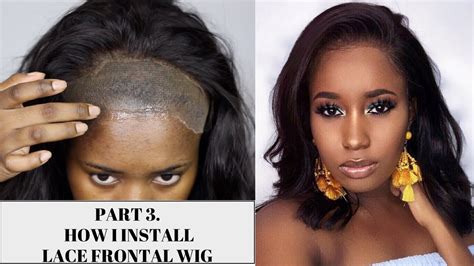 How To Install A Lace Frontal Wig Stocking Cap Got2b Glue Youtube