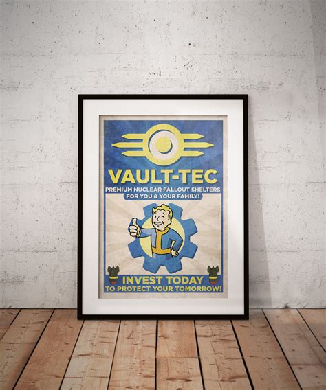 Fallout Vault Tec Vault Boy Advertisement Video Game Poster Etsy Canada