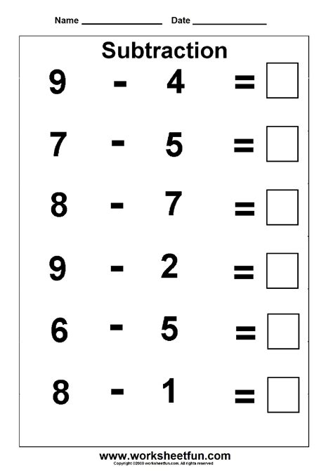 Subtraction Worksheets Abitlikethis