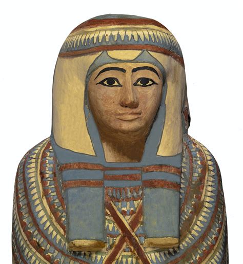 Fileegyptian Mummy And Painted Cartonnage Of An Unknown Woman