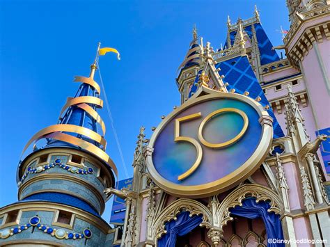 Photos See The New 50th Anniversary Sign On Cinderella Castle In