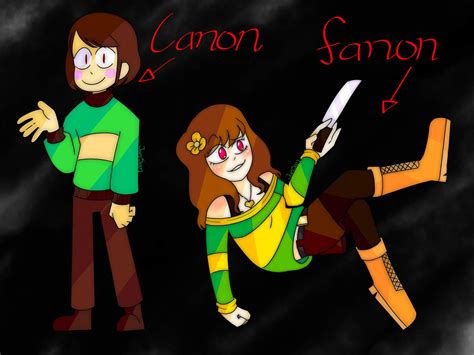 Canon Chara Vs Fanon Chara Undertale Aus Amino