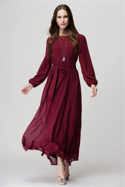 Muslim Abaya Maxi Dress Islamic Clothes For Women Long Sleeve Loose