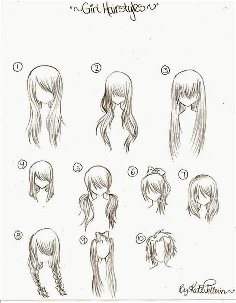 Girl Anime Hairstyles Anime Drawings For Beginners