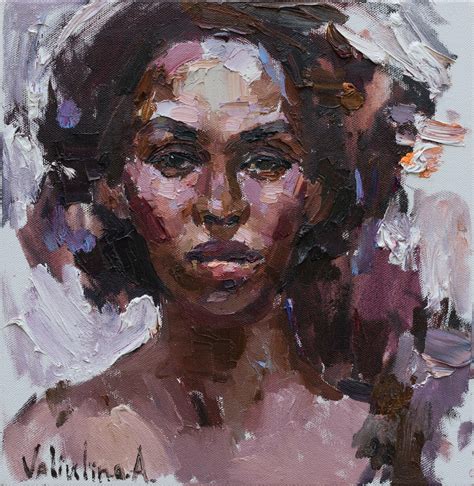 Woman Portrait Original Oil Painting By Anastasiya Valiulina