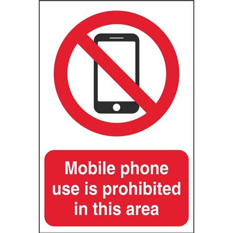 Mobile Phone Prohibition Signs Prohibitory Construction Safety Signs