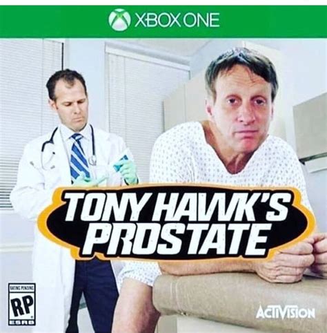 Tony Hawks Prostate On The Cover Of An Xbox One Person Video Game
