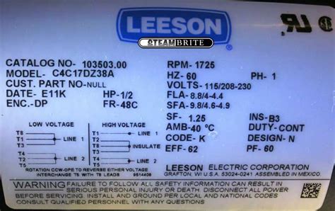 Electric motor wire marking & connections. Leeson Motor Wiring Diagram - Free Wiring Diagram