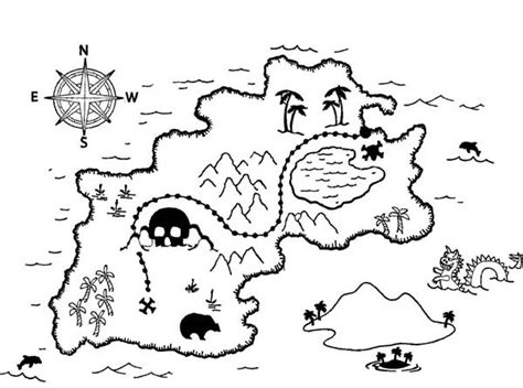 Treasure Map Coloring Page