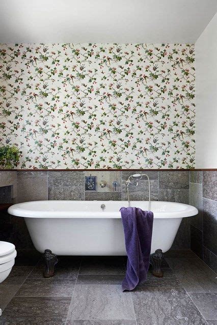 Bathroom With Floral Wallpaper Bathroom Wallpaper Vintage Floral Wallpapers Home Interior Design