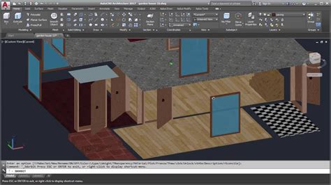 Autocad 3d House Modeling Tutorial Part 14 Using Material Library
