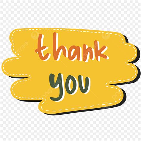 Thanks You Hd Transparent Thank You Word At Yellow Background Thanks