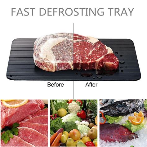 What is the safest, quick way to defrost chicken? Fast Rapid Thawing Defrosting Tray Kitchen Safe Defrost ...