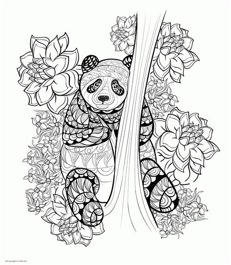 Panda Coloring Page For Adults Coloring Pages Printablecom