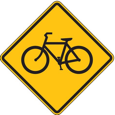 Lyle Bike Crossing Pictogram Traffic Sign Mutcd Code W11 1 24 In X 24