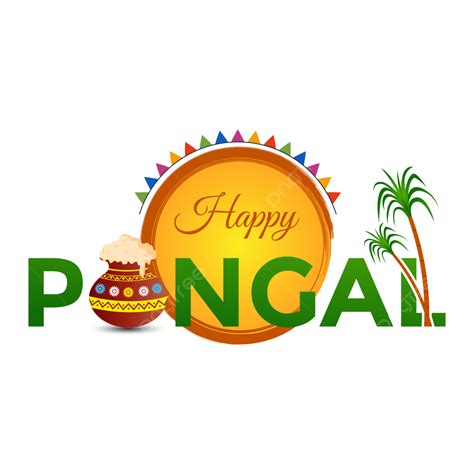 Happy Pongal Creative Art Hindu Harvest Festival In India Pongal