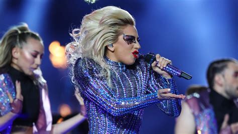 Lady Gaga Wins The Super Bowl Halftime In Sparkly Looks By Atelier Versace